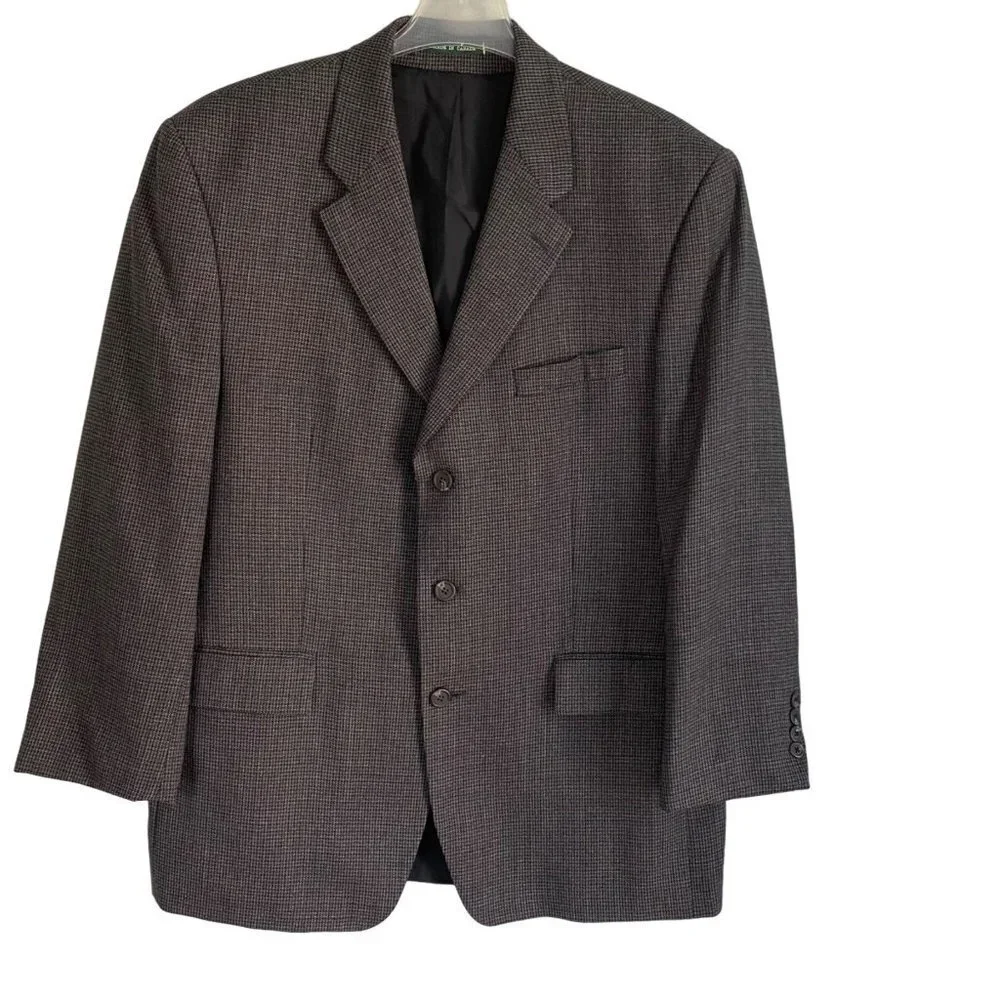 Ralph Lauren 3 Button Wool Sport Coat Jacket Blazer 44R